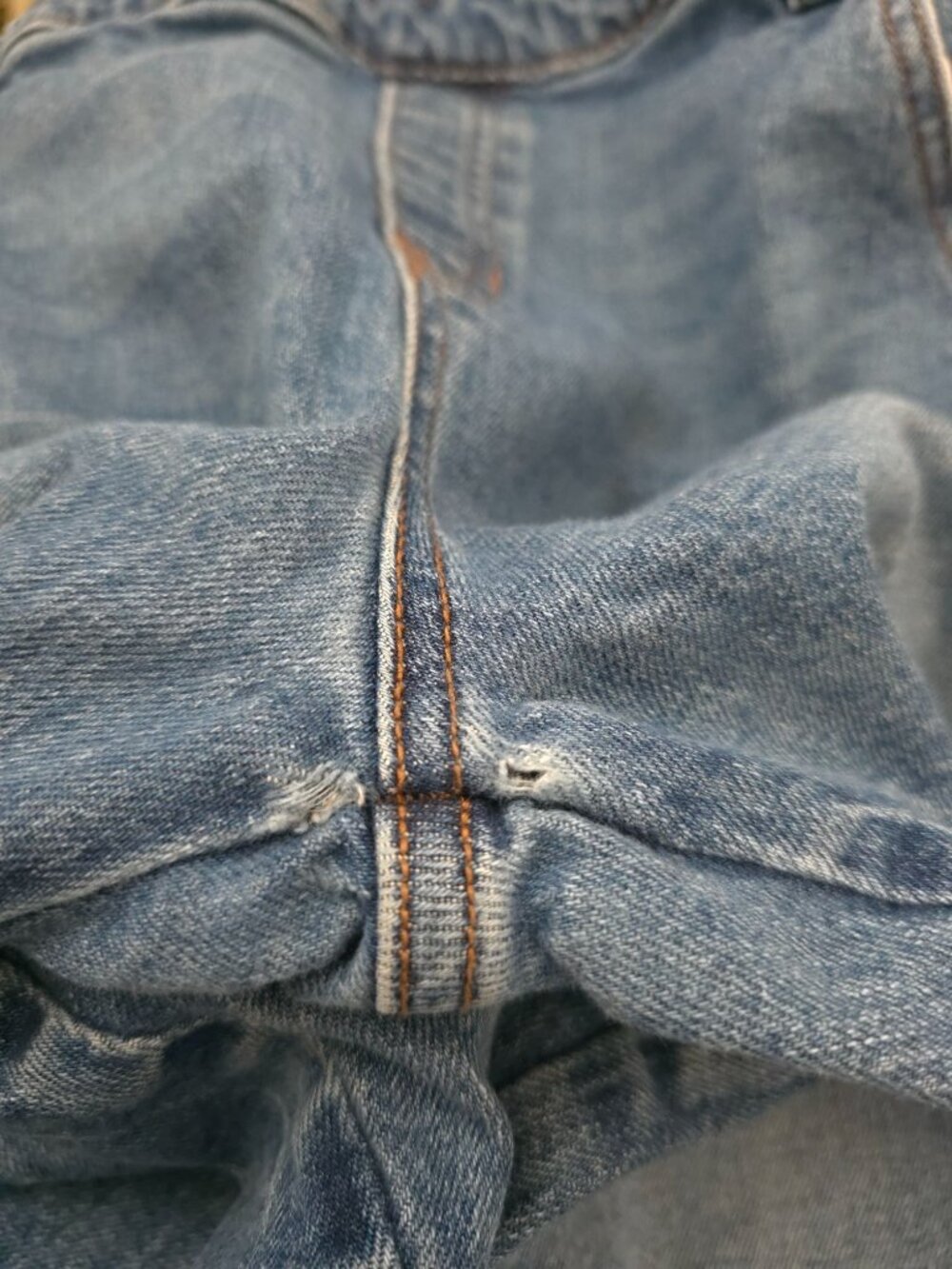 Old Navy Blue Denim Bib Overall Jeans w/ Side Zipper Women's Sz 12 - Picture 7 of 8